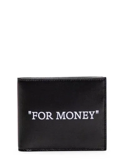 Off-white Wallet ''for Money'' In Black