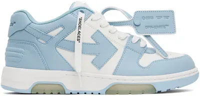 Off-white White & Blue Out Of Office Sneakers In White Light Blue