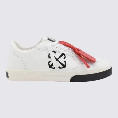 Off-white White Cotton Sneakers In Blanco