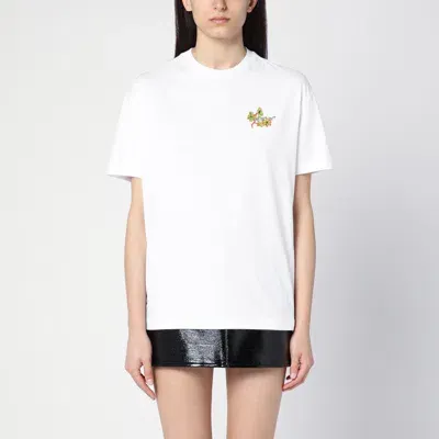 Off-white White Cotton T-shirt With Logo Print