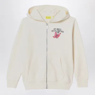 Off-white White Hoodie With Logo