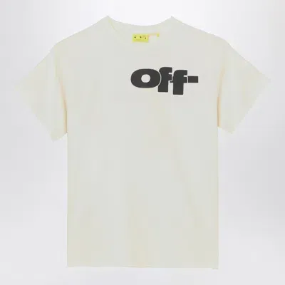 Off-white Kids' White T-shirt With Logo Print In Weiss