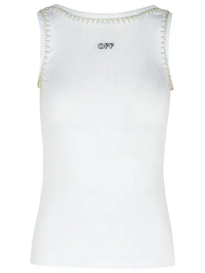 Off-white White Viscose Tank Top