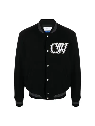 Off-white Bomber Varsity In Black