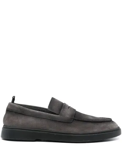 Officine Creative Bones Loafers In Grey