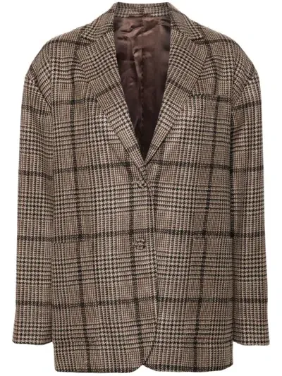 Officine Generale Antonia Blazer In Brown