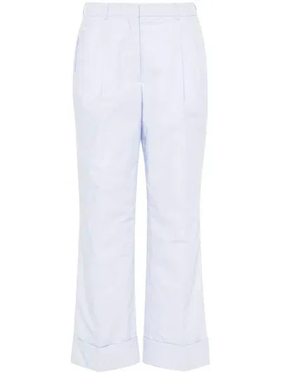 Officine Generale Willow High-waist Straight Trousers In Blue