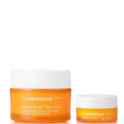 Ole Henriksen Banana Bright+ Eye Crème 15ml And Banana Bright+ Eye Crème Deluxe Sample 3ml Bundle In Orange