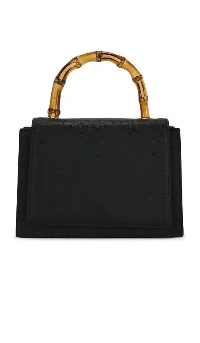 Olga Berg Harley Bamboo Handle Bag In Black