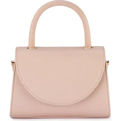 Olga Berg Sasha Faux Leather Top Handle Bag In Pink