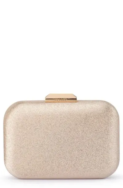 Olga Berg Tamar Metallic Frame Clutch In Gold