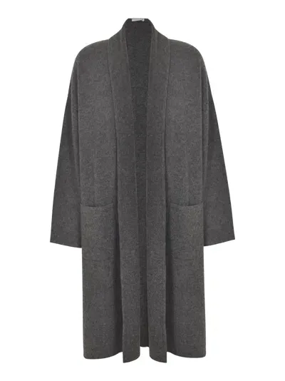 Oliver Lattughi Side Slit Open Front Coat In Korat