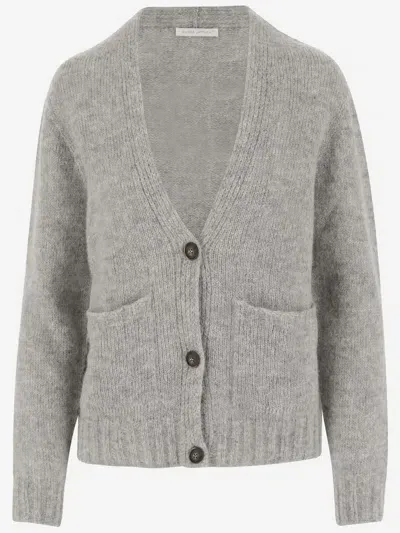 Oliver Lattughi Wool Blend Cardigan In Grey