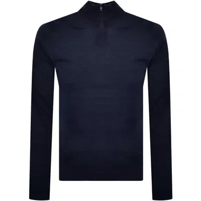 Oliver Sweeney Curragh Quarter Zip Jumper Navy