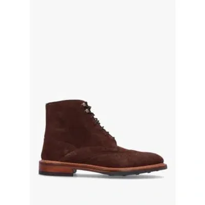 Oliver Sweeney Mens Blackwater Ankle Boot In Chocolate Suede In Brown Suede