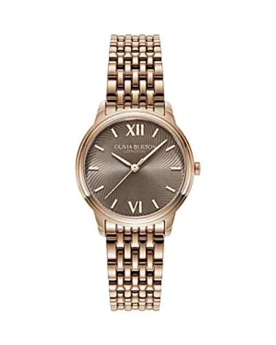 Olivia Burton Women's Classic Swirl Rose Gold-tone Stainless Steel Watch 32mm In Mushroom