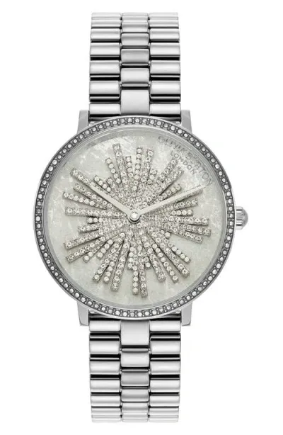 Olivia Burton Women's Ice Burst Silver-tone Stainless Steel Bracelet Watch 35mm