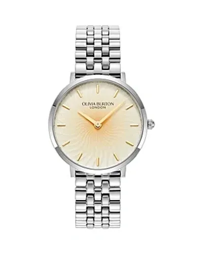 Olivia Burton Women's Radiant Sun Silver Stainless Steel Watch 35mm