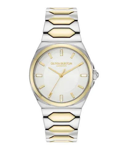 Olivia Burton Women's Lustre Silver And Gold-tone Stainless Steel Bracelet Watch 34mm