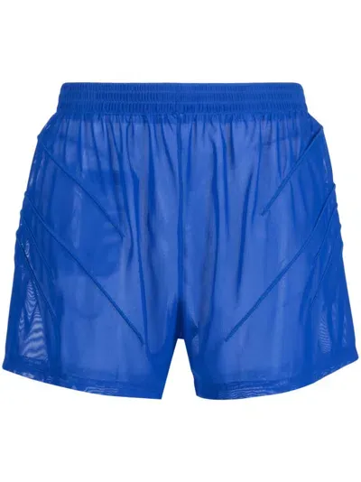 Olly Shinder Semi-sheer Track Shorts In Blue