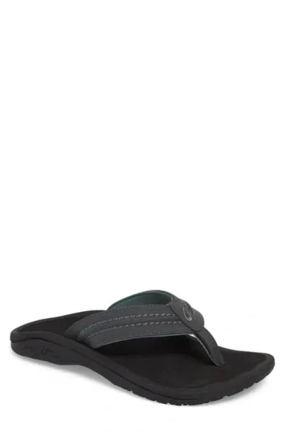 Olukai Hokua Flip Flop In Black