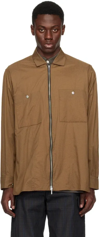 Omar Afridi Brown Patch Pocket Jacket In Terracotta