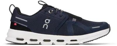 On Big Kids Navy & Black Cloud Sky Sneakers In Midnight | Black