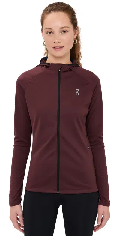 On Climate Zip Hoodie Mulberry