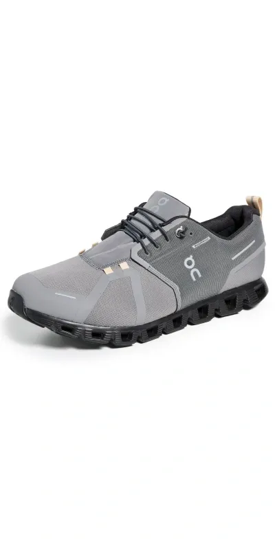 On Cloud 5 Waterproof Sneakers Men In Asphalt & Magnet