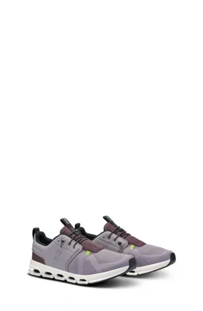 On Kids' Cloud Sky Running Sneaker In Zinc/grape