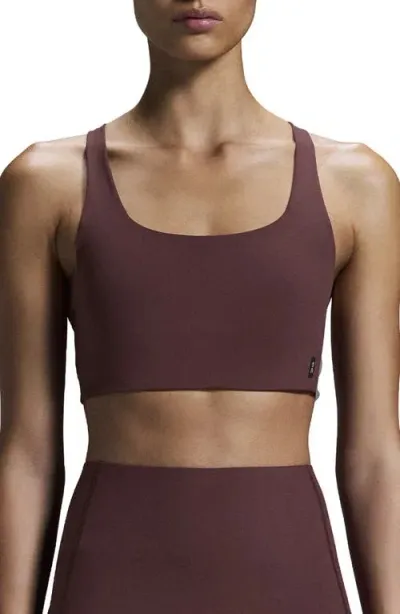 On Movement Strappy Sports Bra In Mulberry