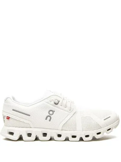 On Running Cloud 5 Sneakers In All White