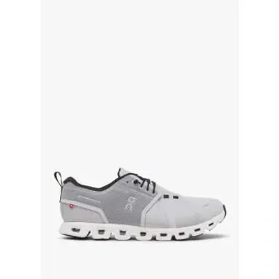 On Running Mens Cloud 5 Waterproof Trainers In Glacier White In White Fabric