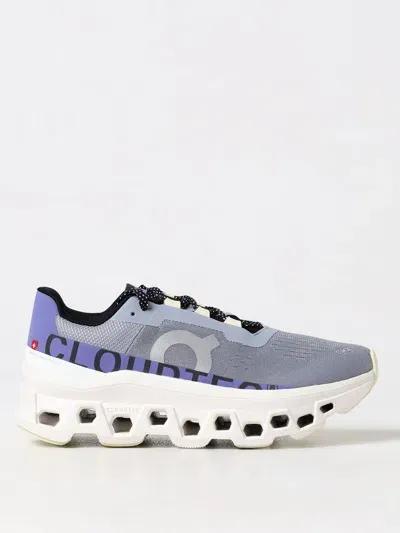 On Running Sneakers  Woman Color Grey In Purple Fabric