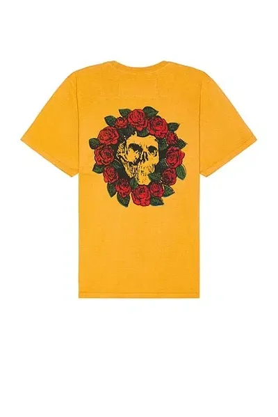 One Of These Days Wreath Of Roses Tee In Mustard