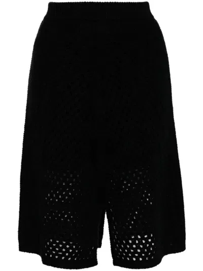 Onefifteen Open Knitted Skirt In Black