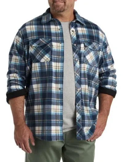 O'neill Glacier Plaid Superfleece Flannel Sport Shirt In Midnight Navy