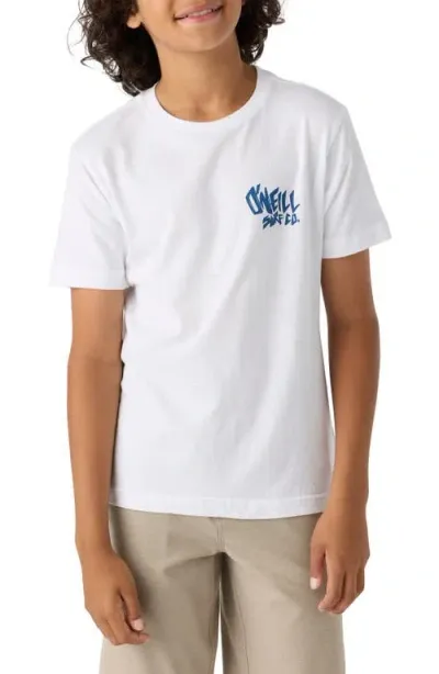 O'neill Kids' Drop-in Graphic T-shirt In White