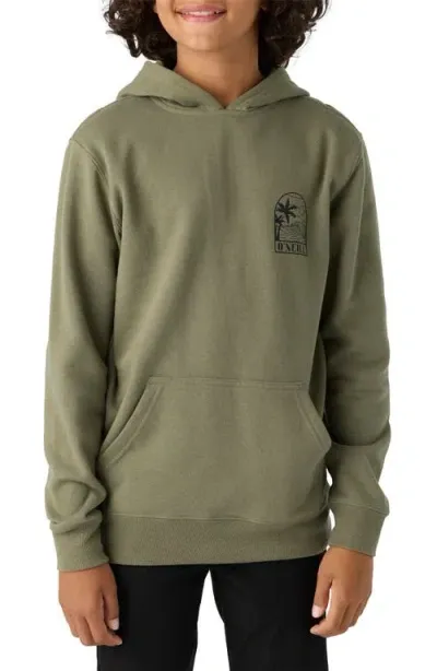 O'neill Kids' Fifty Two Graphic Hoodie In Deep Lichen Green