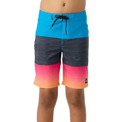 O'neill Kids' Hyperfreak Heat Block Swim Trunks In Fuchsia