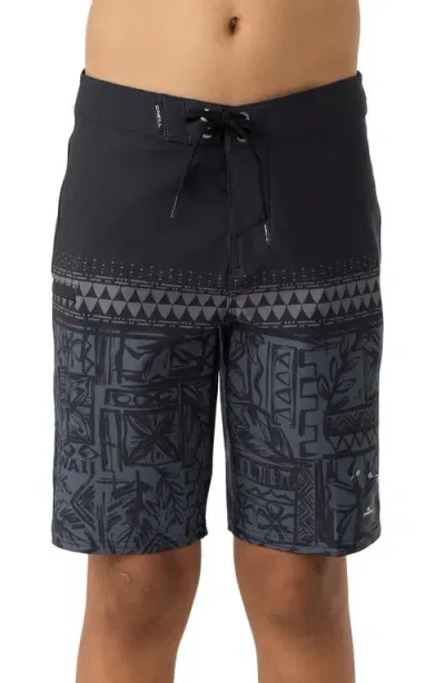 O'neill Kids' Hyperfreak Heat Swim Trunks In Graphite