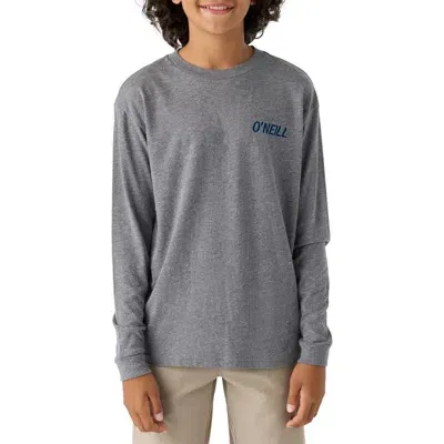 O'neill Kids' Speed Buggy Long Sleeve Graphic T-shirt In Heather Grey