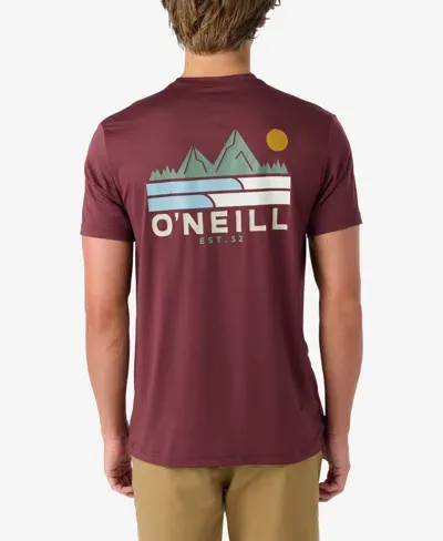 O'neill Trvlr Upf Tee In Burgundy