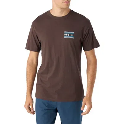 O'neill Men's Motley Graphic Tees In Seal Brown