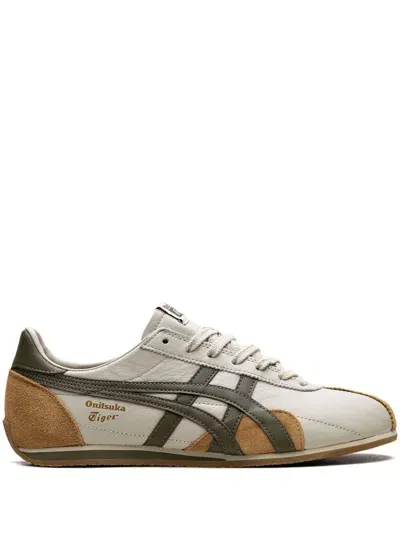 Onitsuka Tiger Runspark "beige Olive Green Mustard Yellow" Sneakers In White