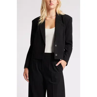 Open Edit Crop Blazer In Black