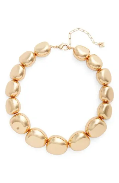 Open Edit Pebble Statement Collar Necklace In Gold