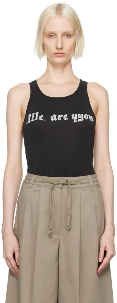 Open Yy Black 'we Are Yyou' Tank Top