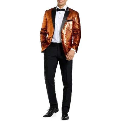 Opposuits Sapphire Sequin Two-piece Tuxedo & Bow Tie In Gold