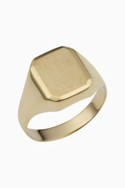 Oradina 10k Gold Duke Signet Bold Ring In Yellow Gold